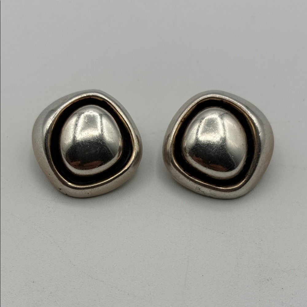 Vintage 925 Sterling Silver Clip On Earrings Total weight 10 Grams Each,Jewerly